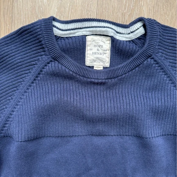 HOPE & HENRY | Organic Cotton Ribbed Crewneck Sweater - Picture 2 of 4